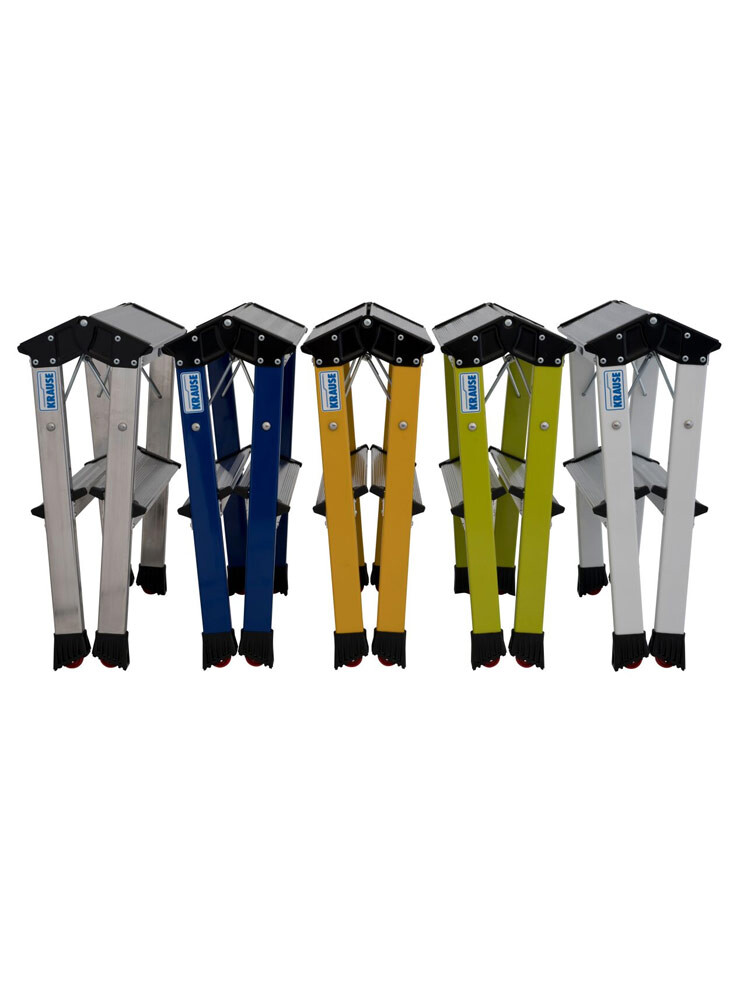 KRAUSE Rolly schodki jezdne dwustronne składane 2x2 (białe)